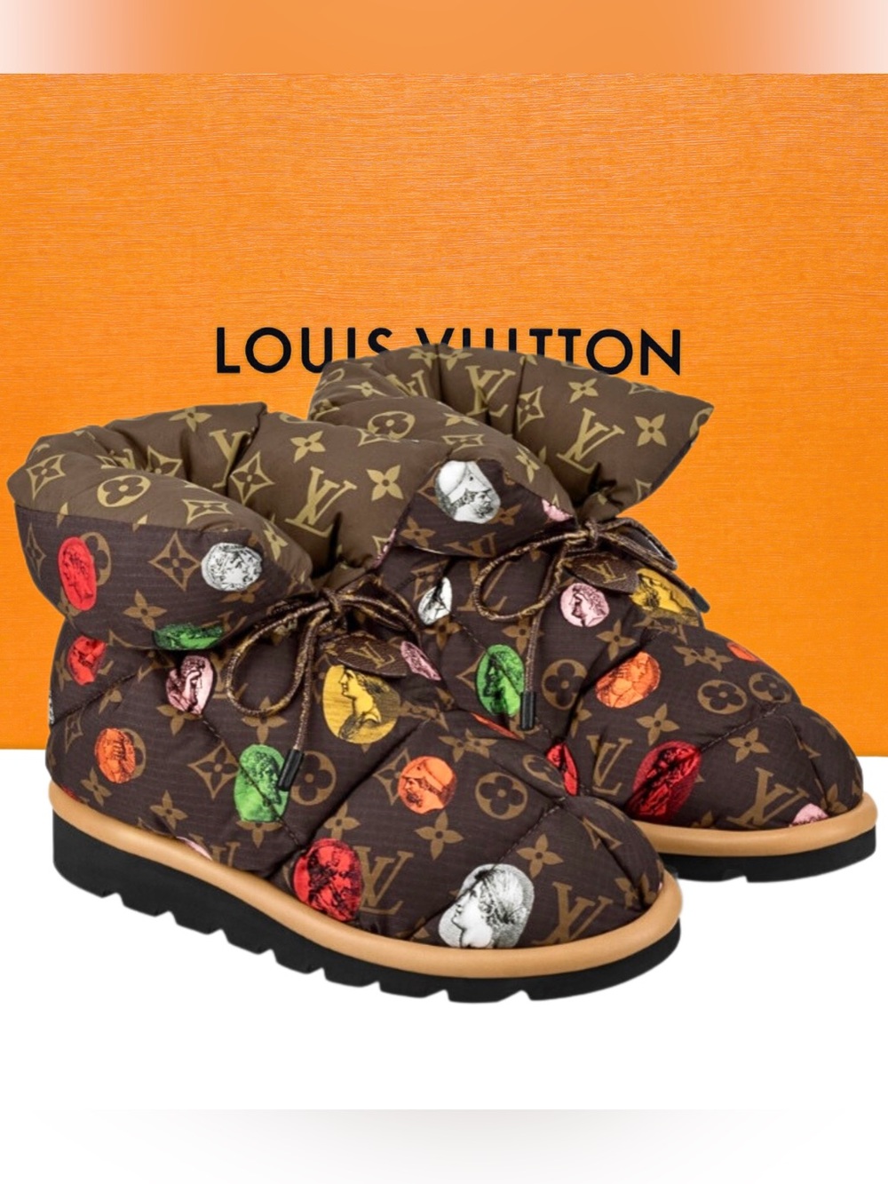 BRAND NEW Louis Vuitton x Fornasetti Limited Edition Monogram RARE Ankle Boots - Picture 2 of 5